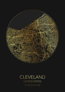 Cleveland Black Gold Map