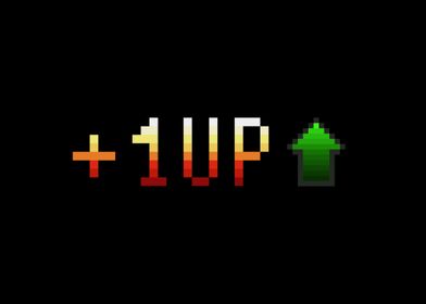 8 bit level up plus arrow 