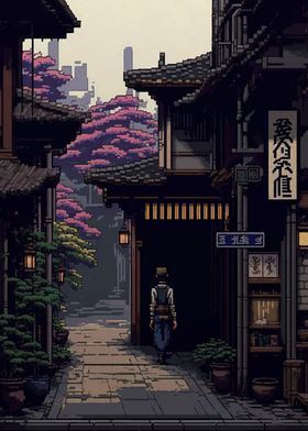 Kyoto City Pixel Art