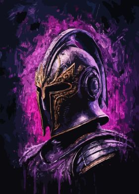 Spartan Helmet Purple Aura