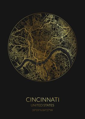 Cincinnati Black Gold Map