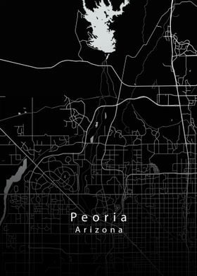 Peoria Arizona Map black