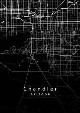 Chandler Arizona Map black