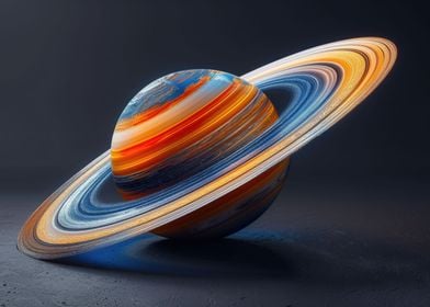 Planet Saturn Colorful