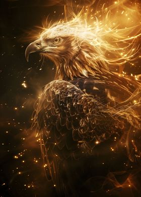 Radiant Golden Eagle