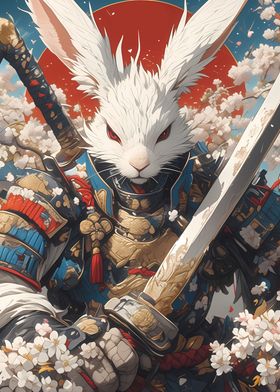 Japanese Rabbit Samurai