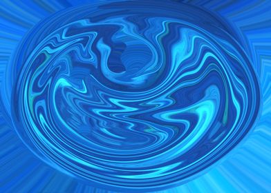 Abstract Blue Twirl Faces2