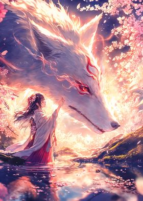 girl with her kitsune