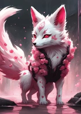 whait sakura kitsune