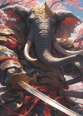 Japanese Elephant Samurai