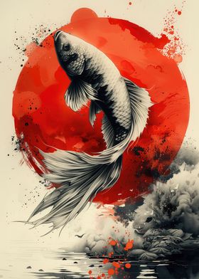 Japan betta fish poster