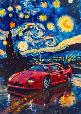 Ferrari F40 Starry Night