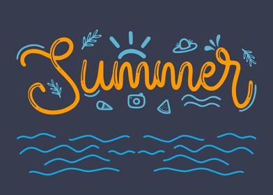 summer vibes typography