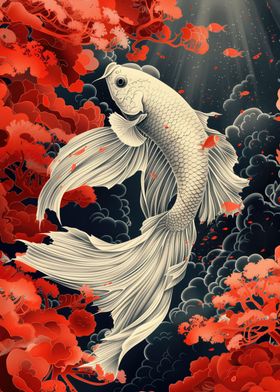 Japan betta fish poster