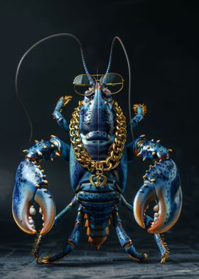 Blue lobster gangster