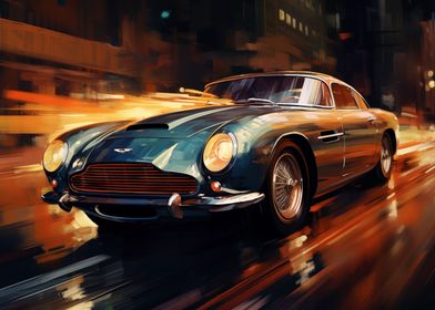 Aston Martin DB5 in motion