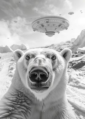 UFO Alien Polar Bear