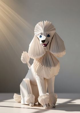 Origami Poodle Dog
