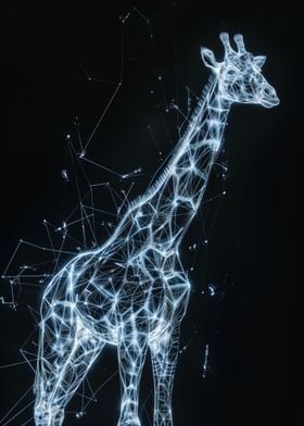 Abstract Giraffe Art