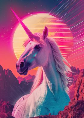 Futuristic Neon Unicorn