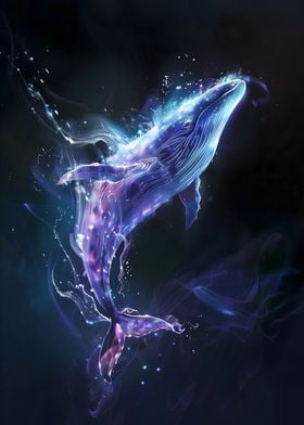 Luminescent Whale Dive