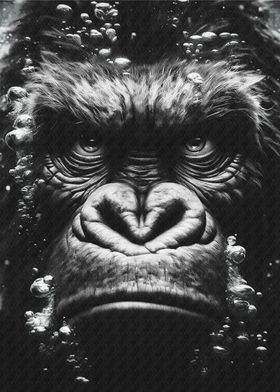 Gorilla angry