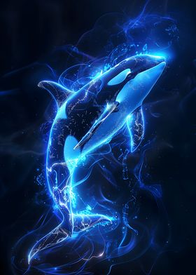 Luminescent Orca Dive