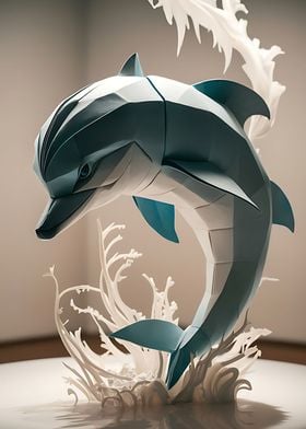 Scenic Origami Dolphin