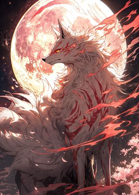 full moon sakura kitsune 