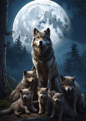 Wolves Family Wolf