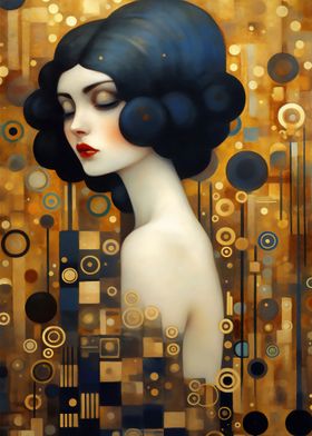 Golden Abstract Lady