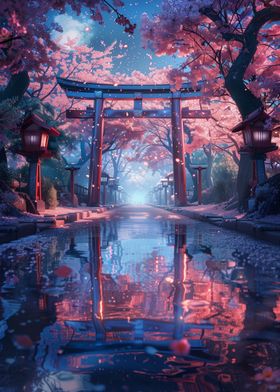 Cherry Blossom Torii Gate