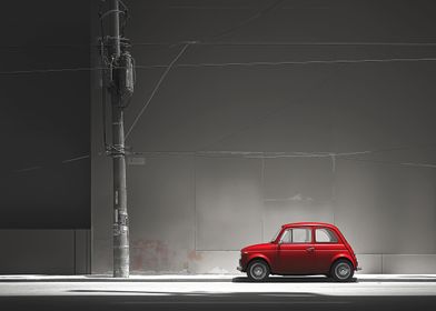 Fiat 500 Red classic car