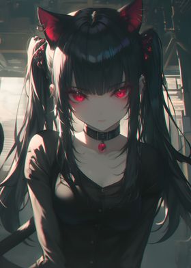 Crimson Stare Anime Girl