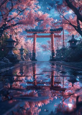 Cherry Blossom Torii Gate