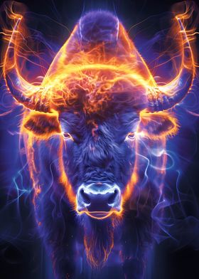 Glowing Buffalo Charge