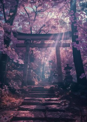 Torii Gate Japanese Sakura