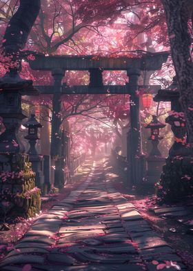 Torii Gate Japanese Sakura