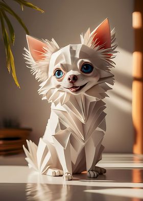Origami White Chihuahua