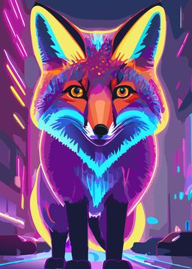 Fox in Neon Street