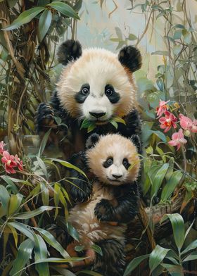 Pandas and Orchids