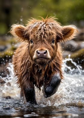 cute baby highland cow
