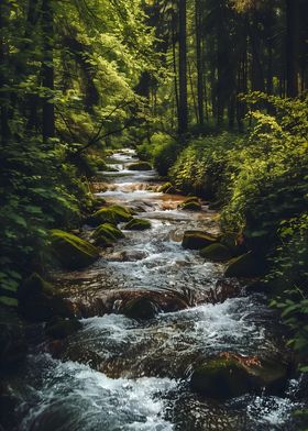 Forest Stream Tranquility