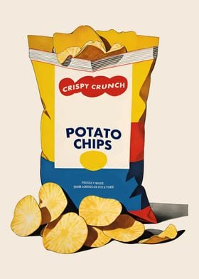 Potato Chips Pop Art Print