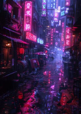 Cyber night city