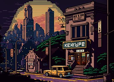 Kobe City Pixel Art