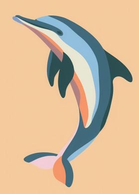 Dolphin Abstract Flat