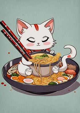 cat ramen japan 