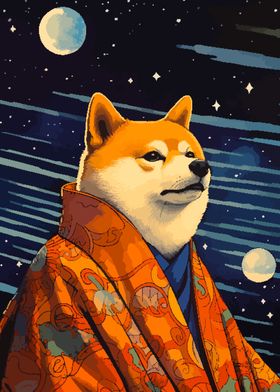 Shiba Inu Retro Pixel Art