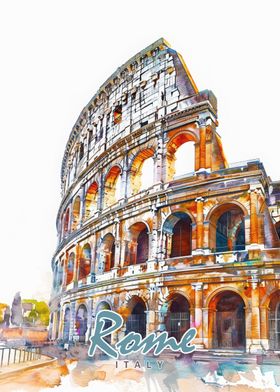 Rome City Watercolor